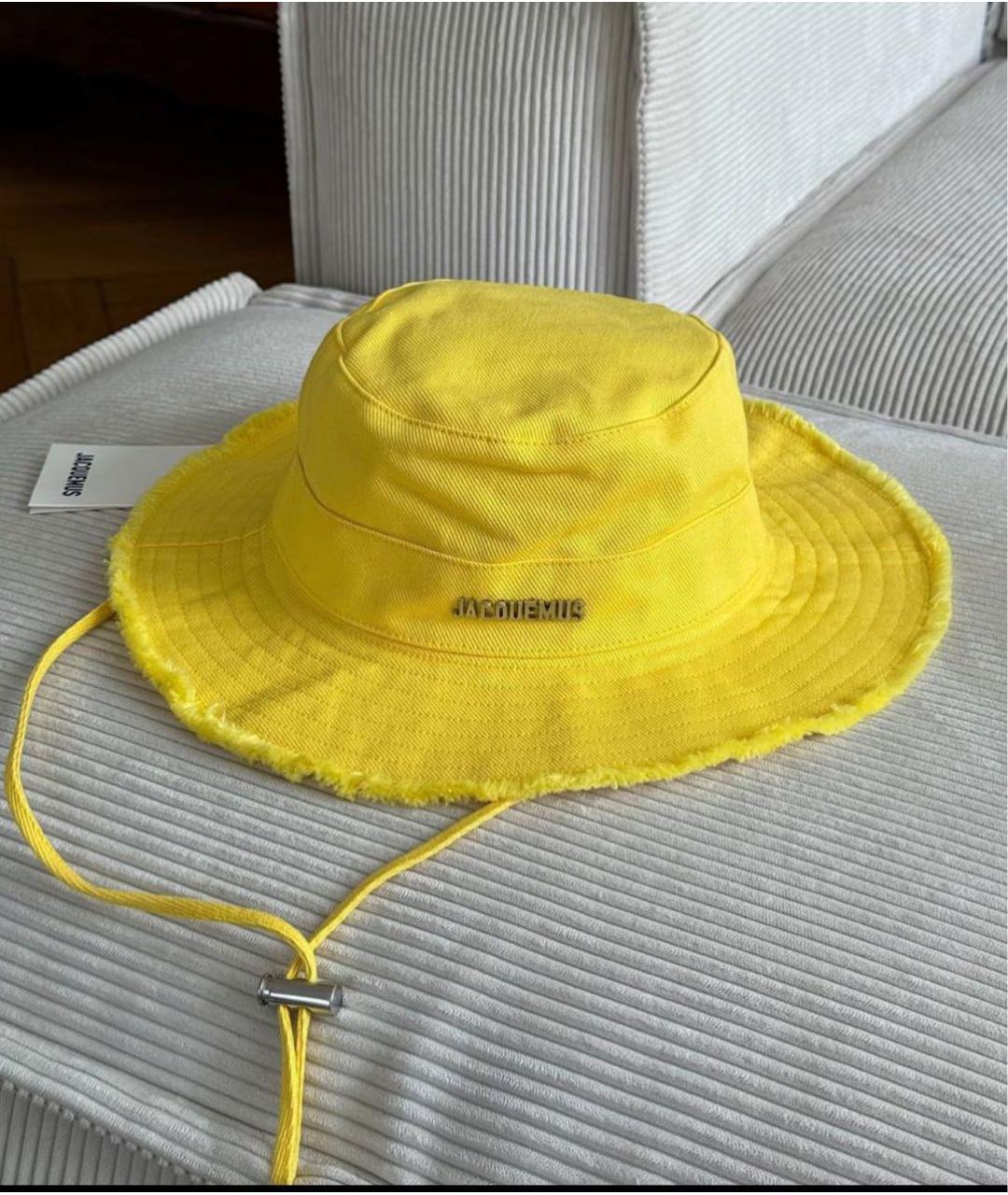 JACQUEMUS Желтая хлопковая панама, фото 2