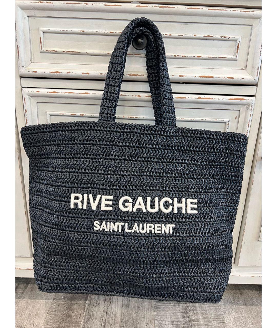 SAINT LAURENT Черная сумка тоут, фото 8