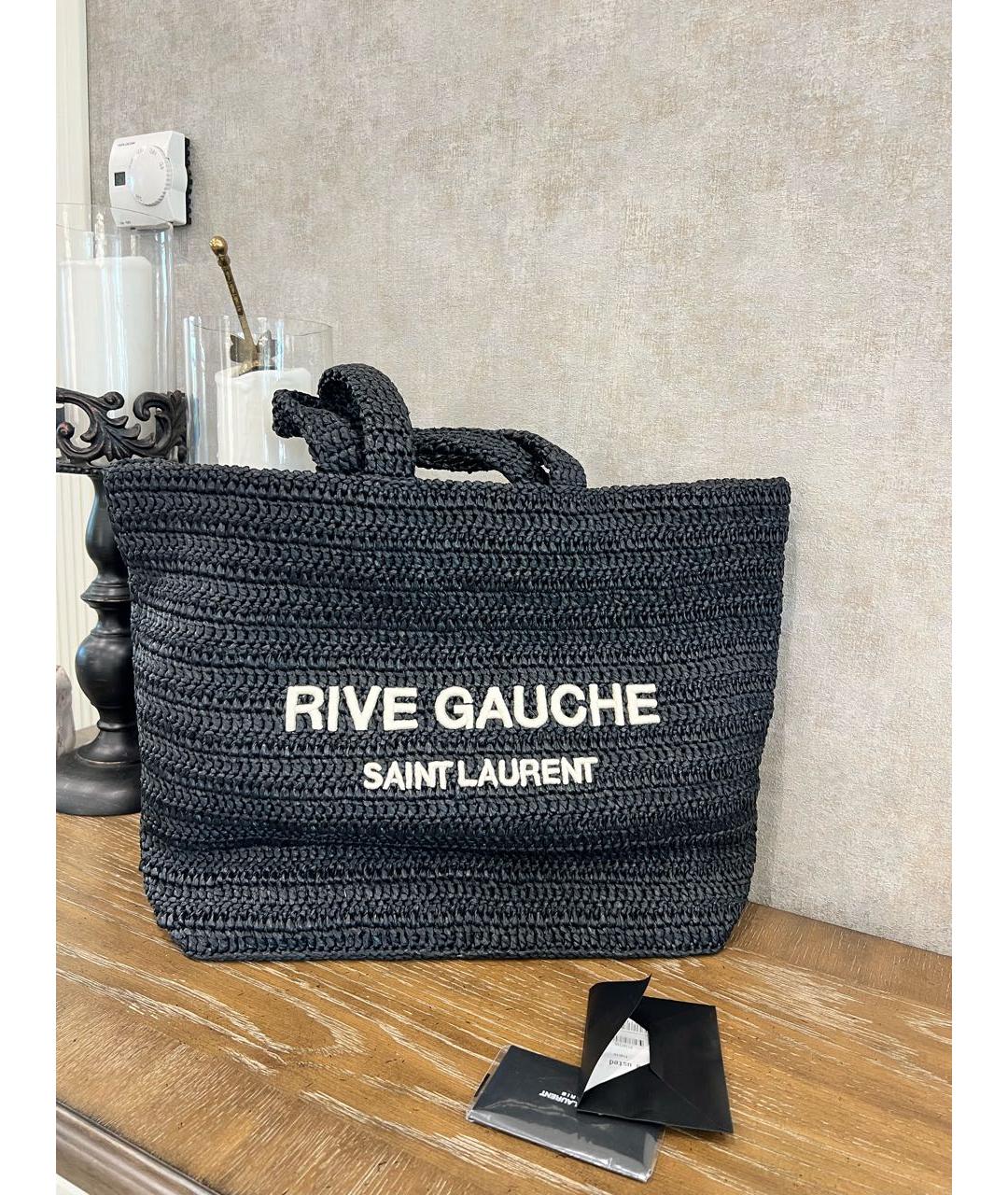 SAINT LAURENT Черная сумка тоут, фото 6