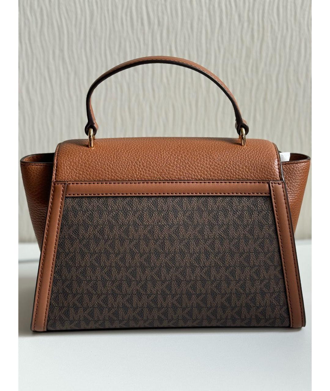 MICHAEL KORS Коричневая кожаная сумка с короткими ручками, фото 2
