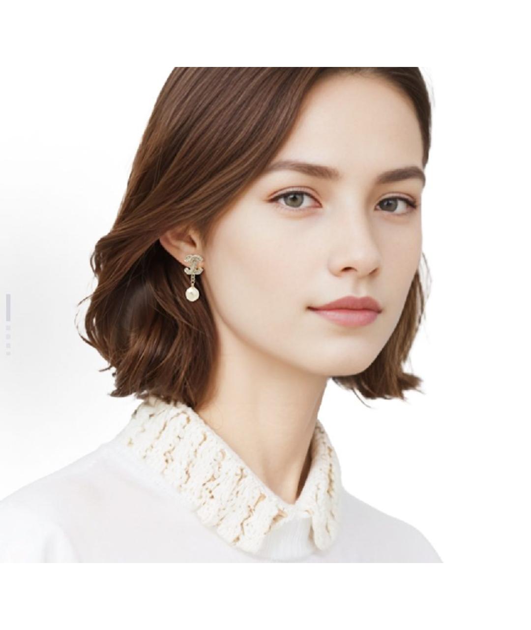 CHANEL Золотые серьги, фото 3