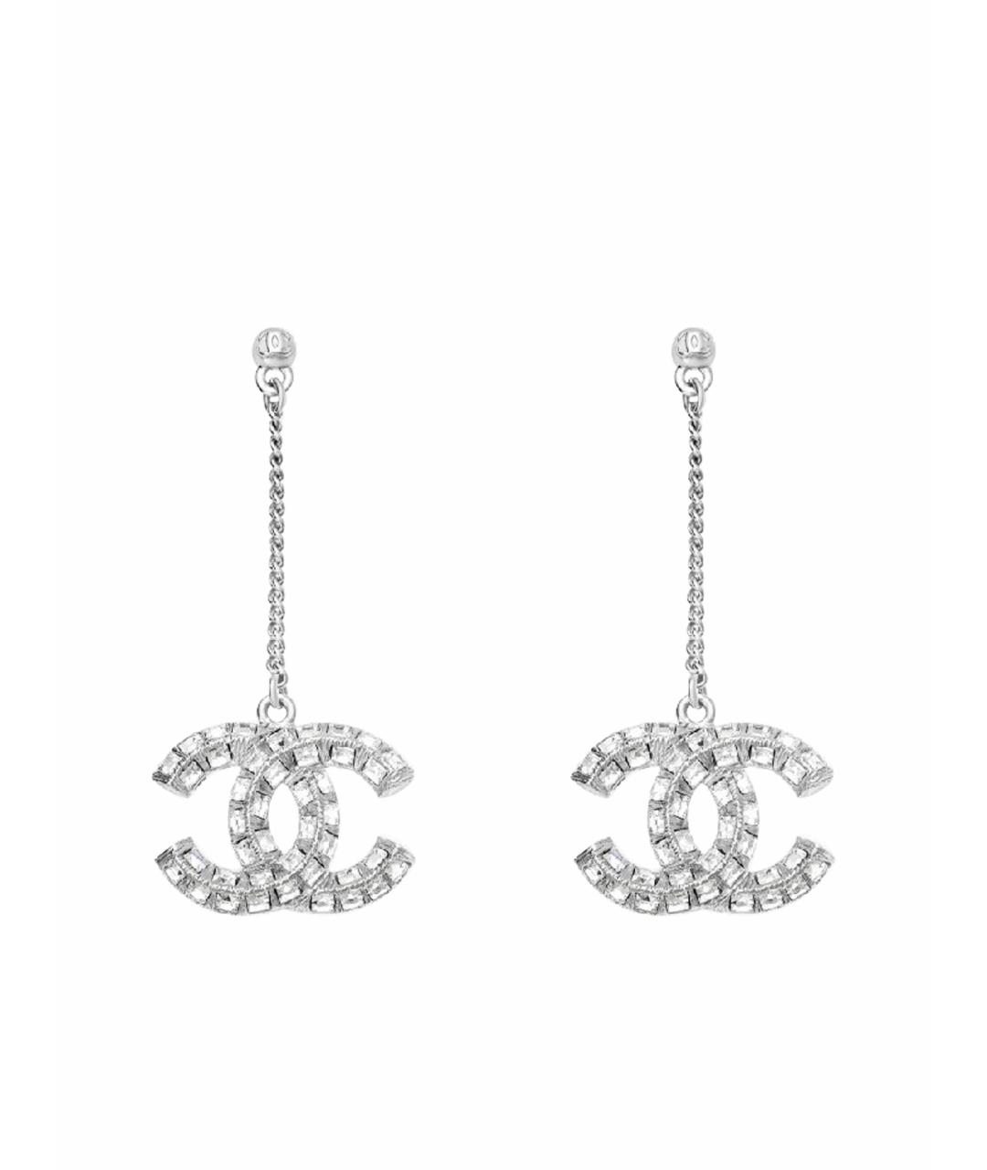 CHANEL Серебряные серьги, фото 1