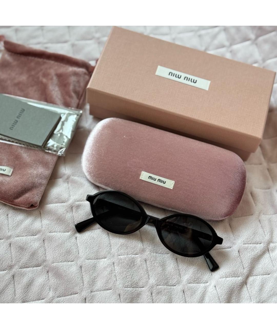 MIU MIU Черные солнцезащитные очки, фото 2