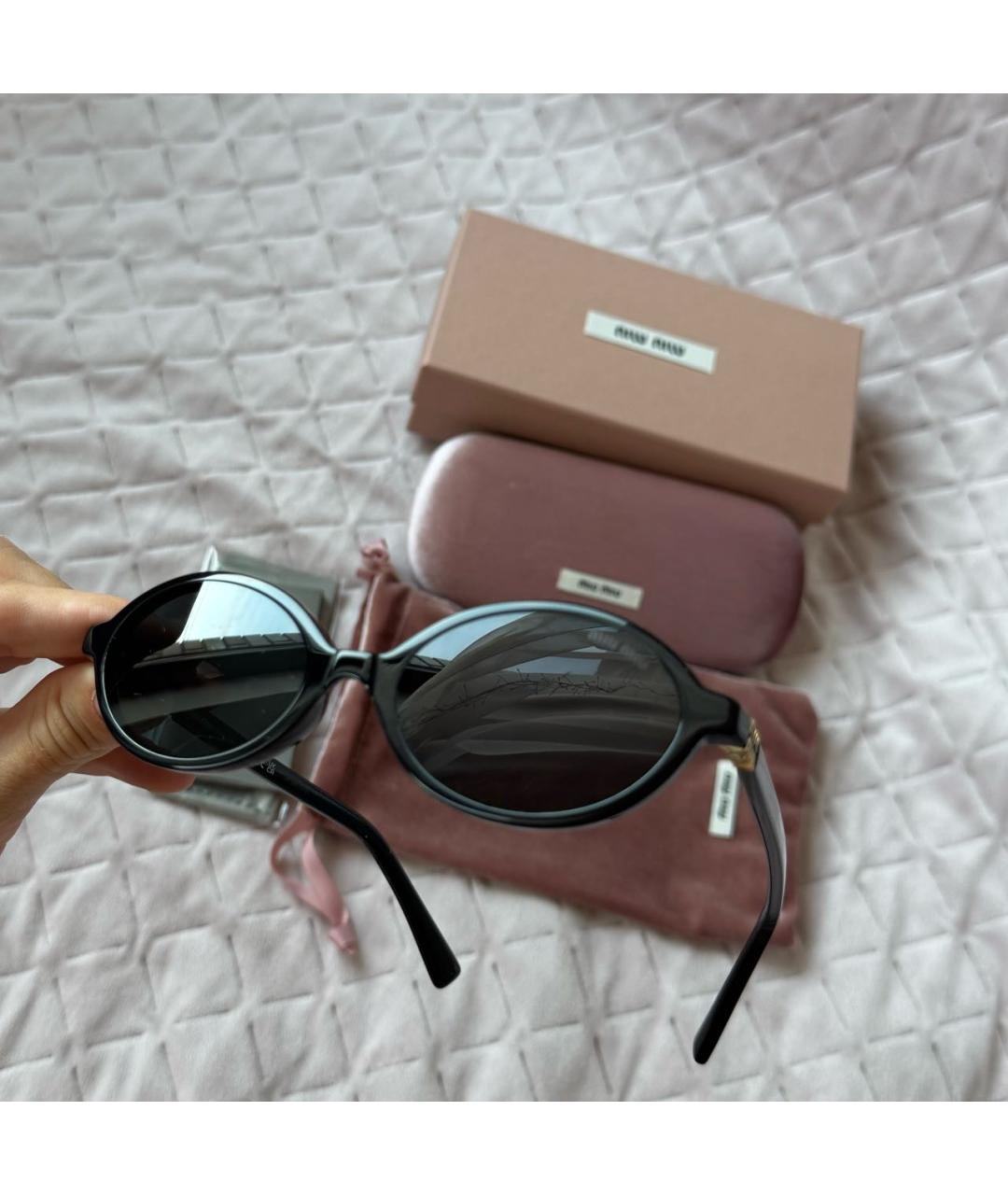 MIU MIU Черные солнцезащитные очки, фото 3
