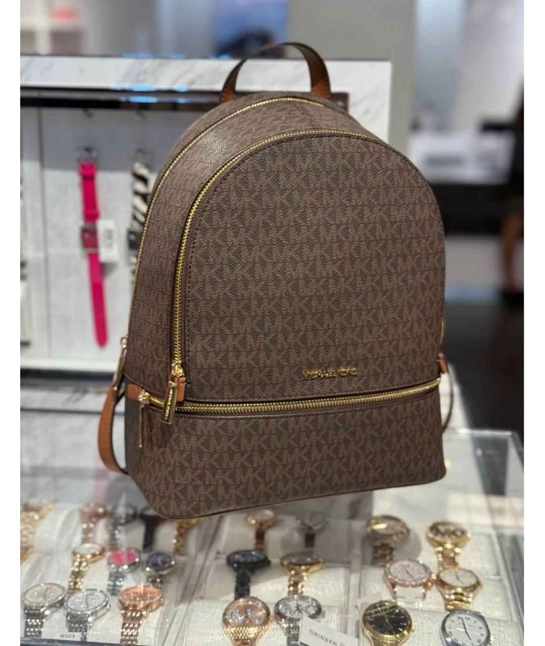 MICHAEL KORS Коричневый кожаный рюкзак, фото 9