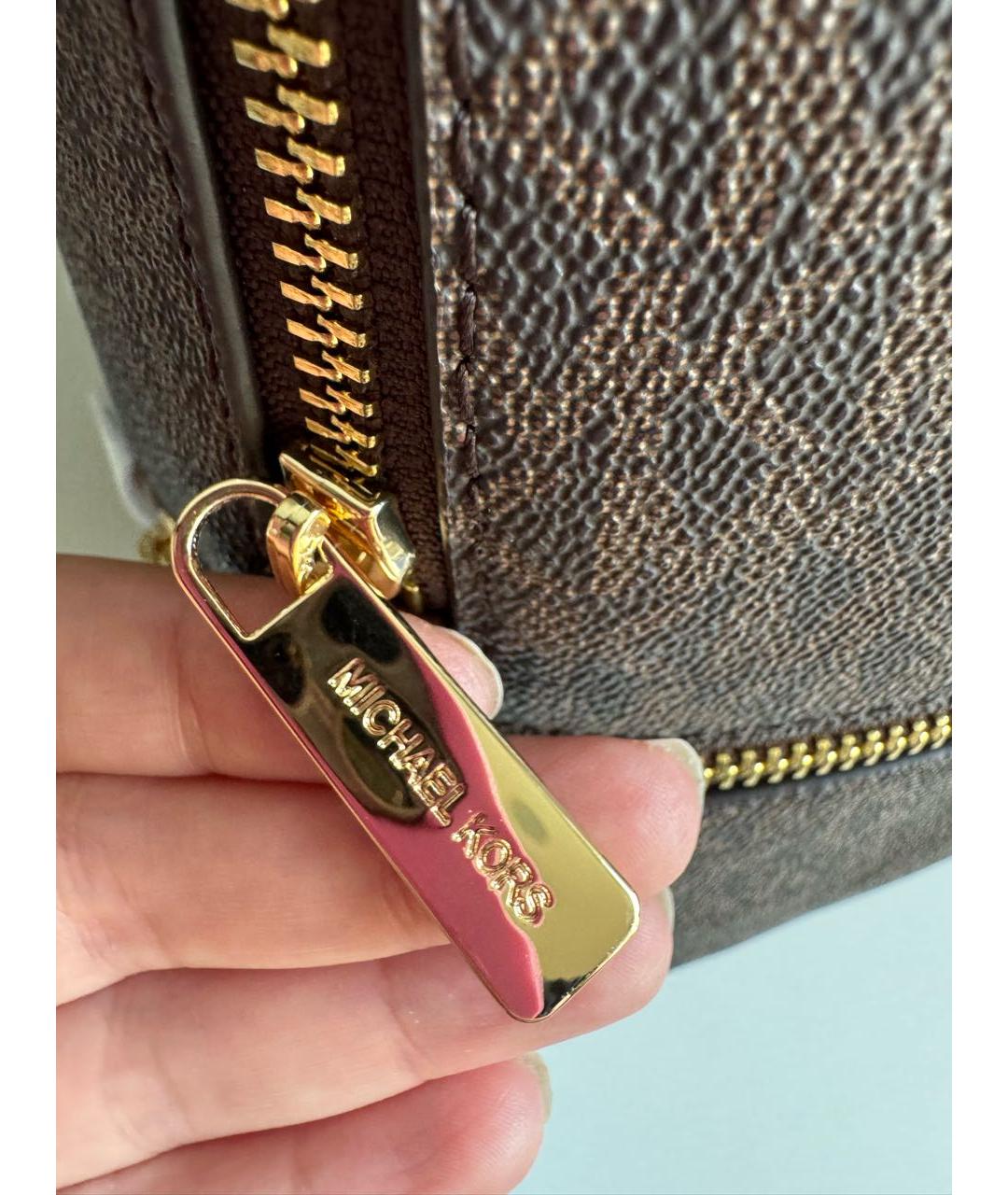 MICHAEL KORS Коричневый кожаный рюкзак, фото 8