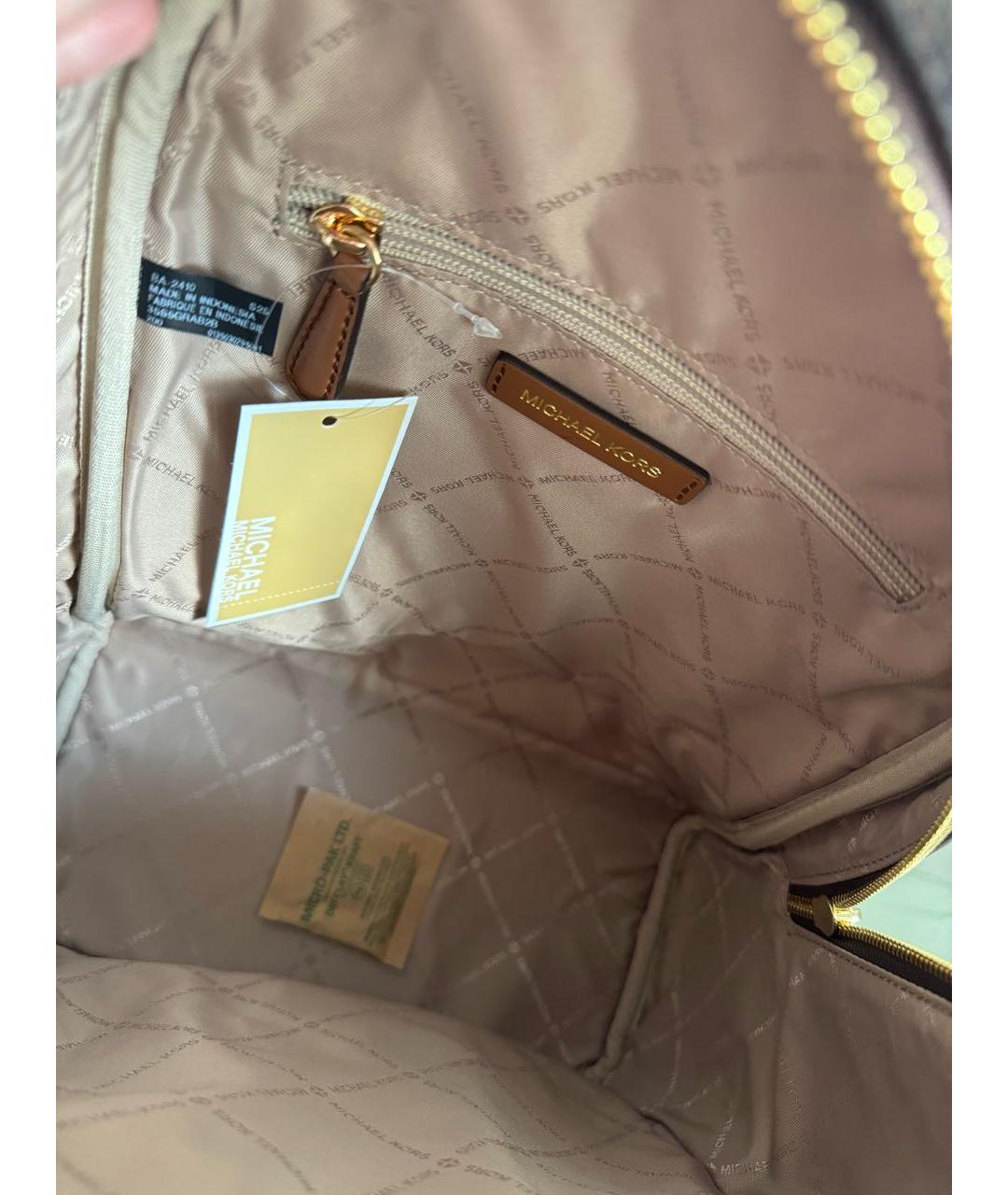 MICHAEL KORS Коричневый кожаный рюкзак, фото 4