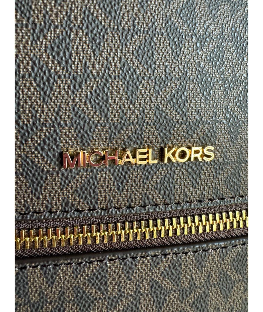 MICHAEL KORS Коричневый кожаный рюкзак, фото 3