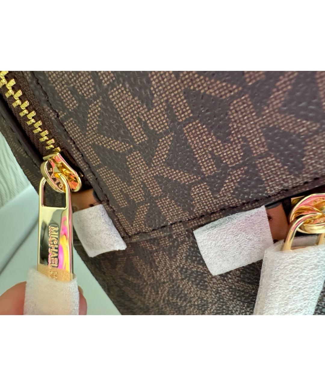 MICHAEL KORS Коричневый кожаный рюкзак, фото 6