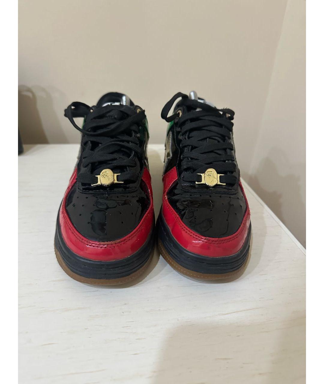 BAPE Мульти кроссовки из лакированной кожи, фото 2