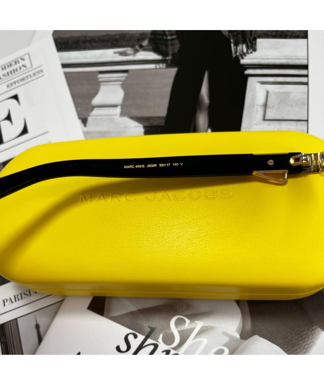 MARC JACOBS Черные металлические солнцезащитные очки, фото 6