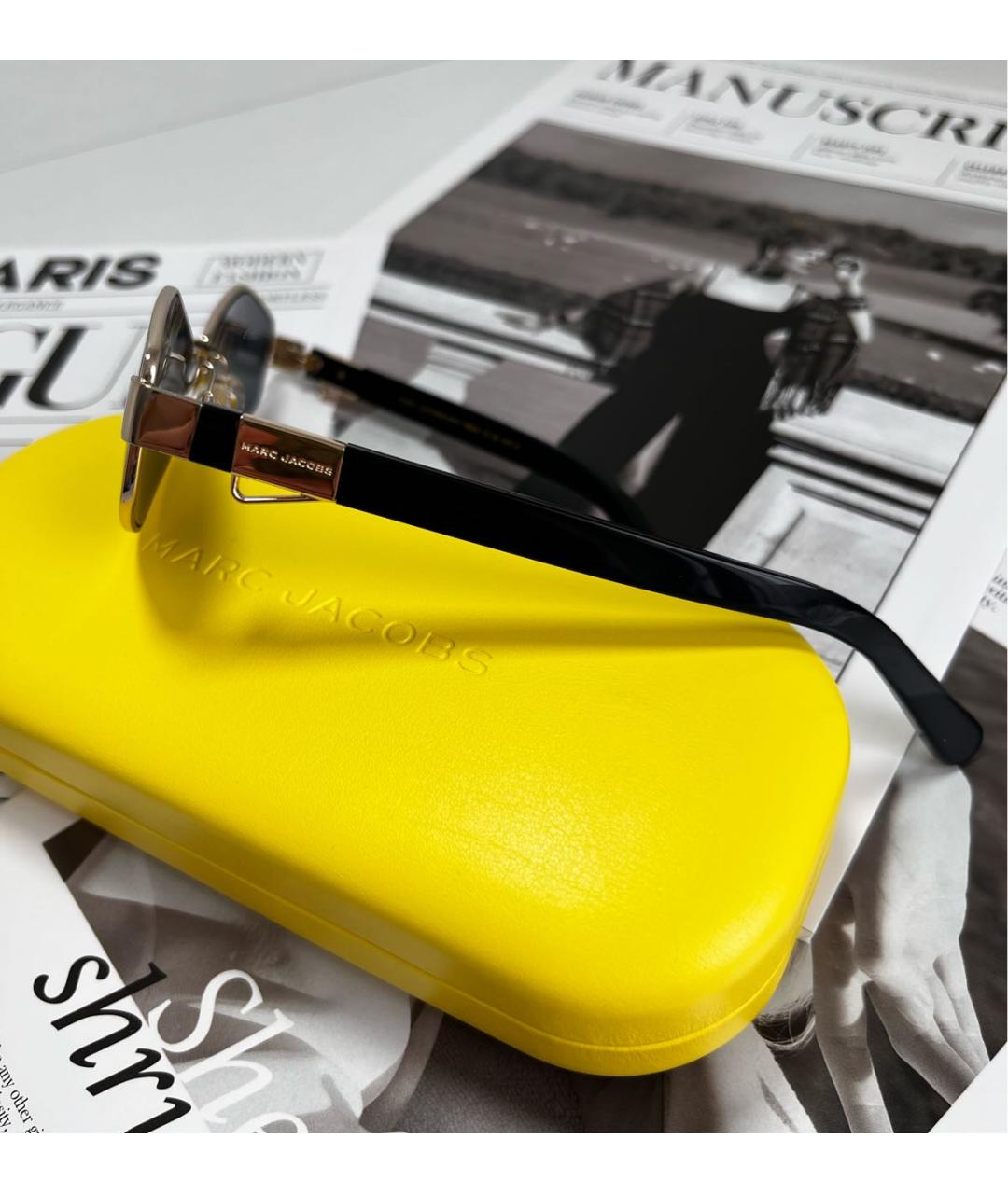 MARC JACOBS Черные металлические солнцезащитные очки, фото 4