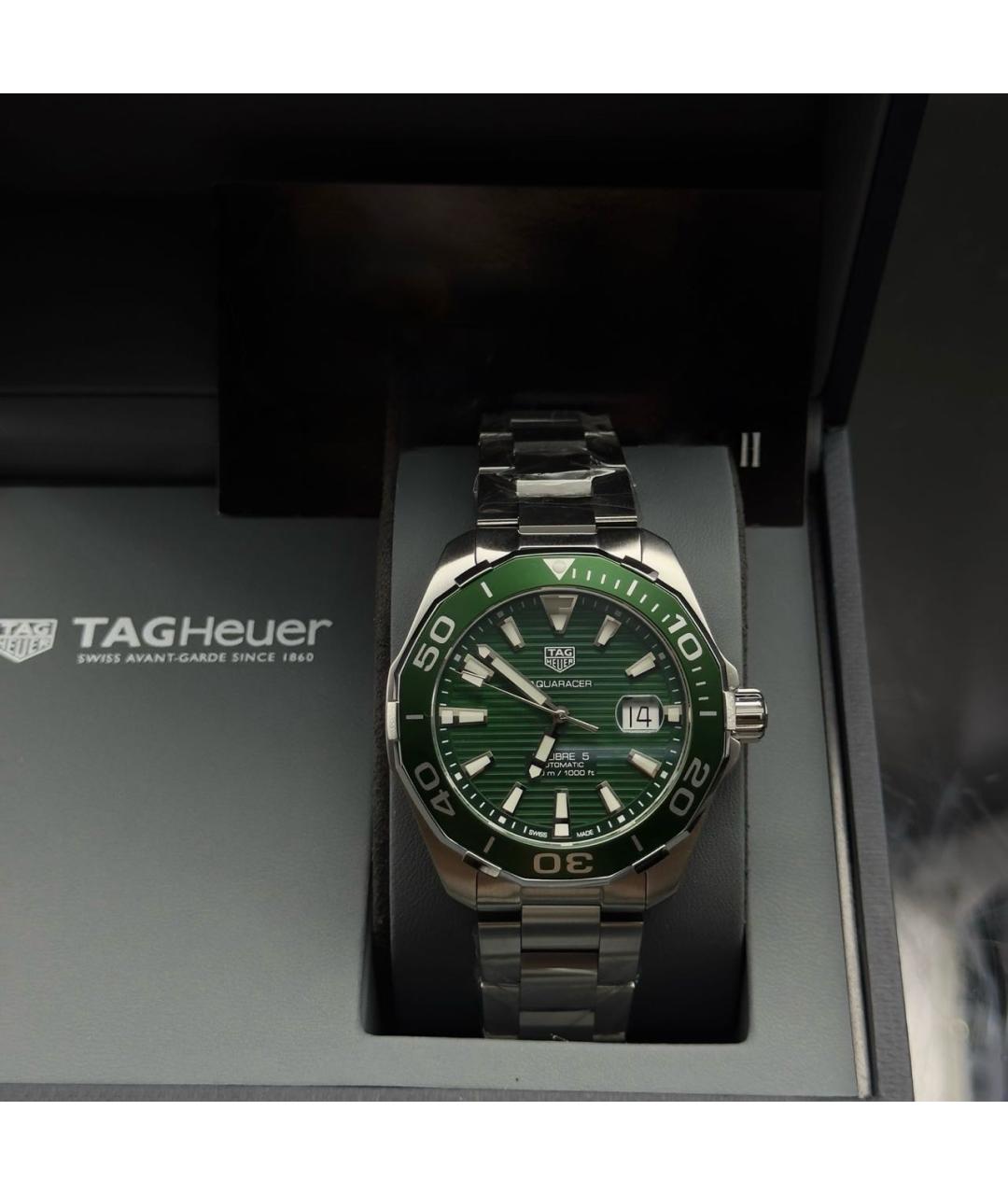 TAG HEUER Зеленые часы, фото 2