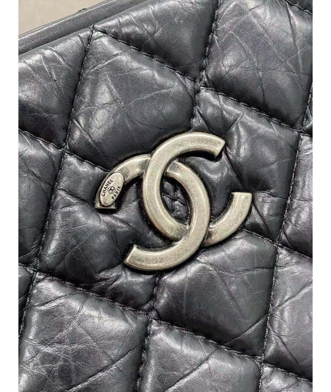 CHANEL Черная кожаная сумка через плечо, фото 6
