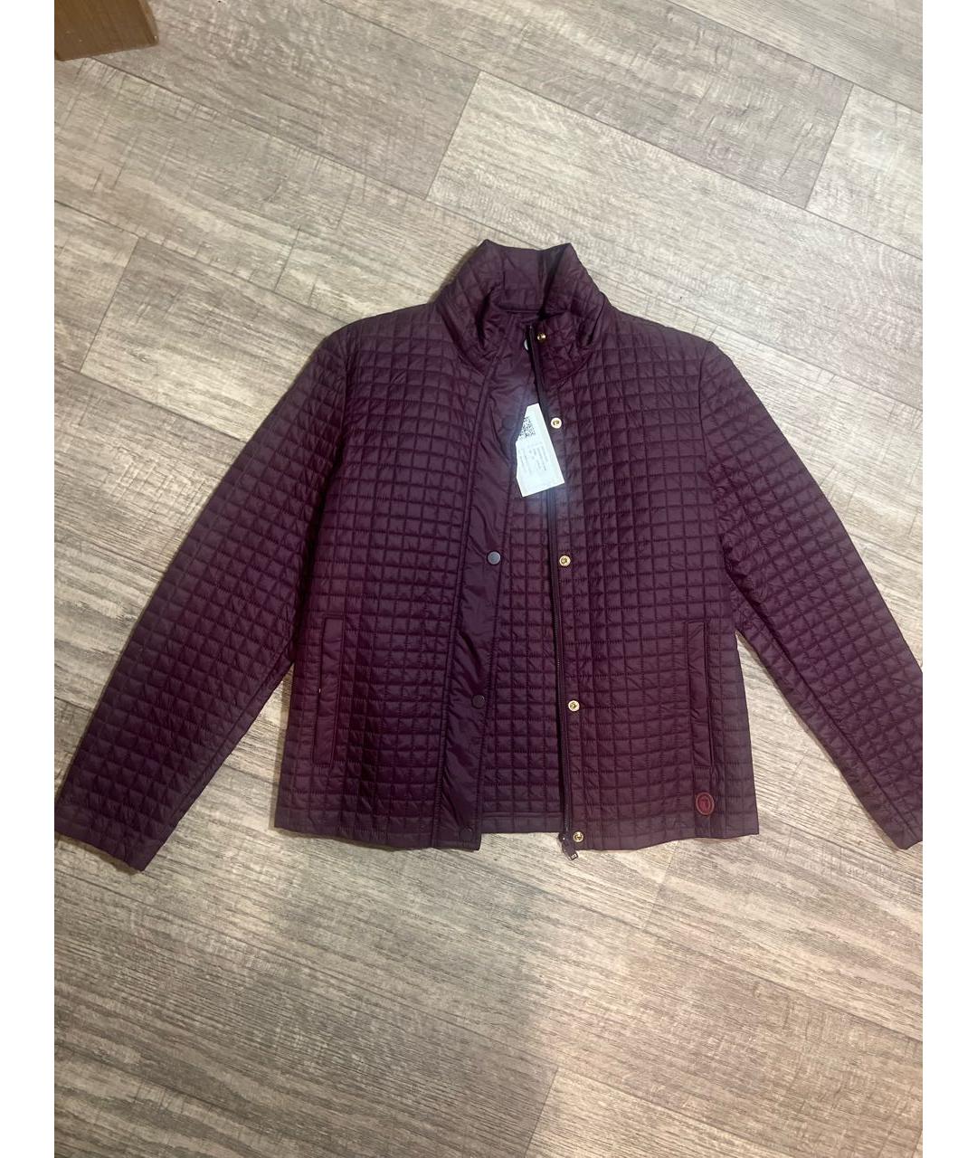 TRUSSARDI Бордовая полиамидовая куртка, фото 3