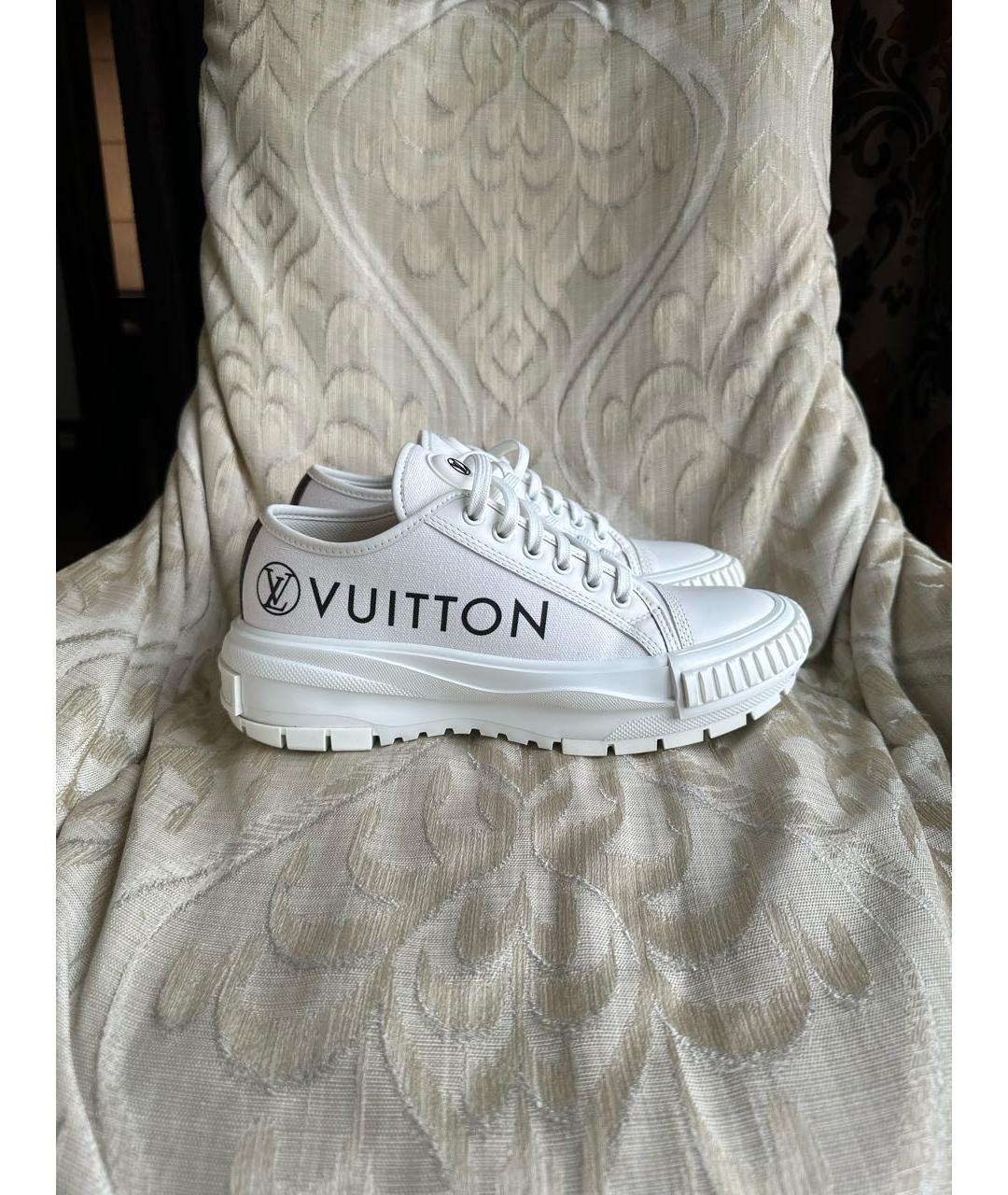 LOUIS VUITTON Белые текстильные кеды, фото 6