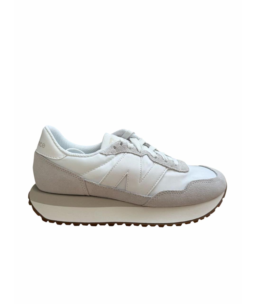 NEW BALANCE Белые текстильные кроссовки, фото 1