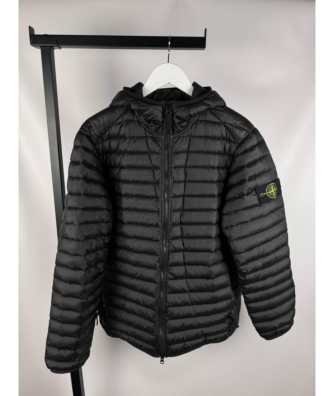 STONE ISLAND Черный пуховик, фото 3