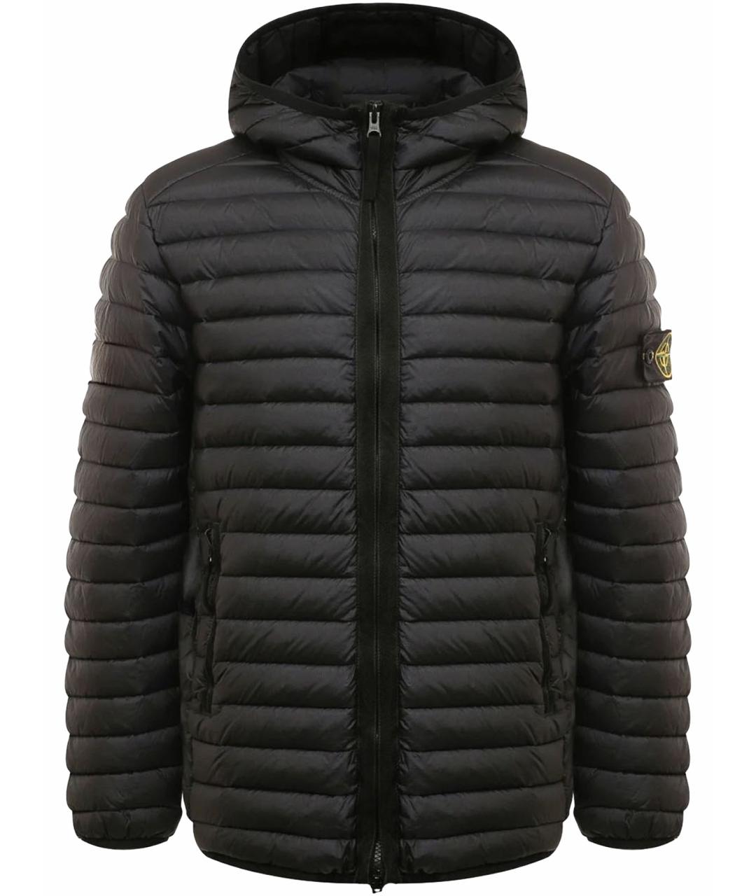 STONE ISLAND Черный пуховик, фото 1