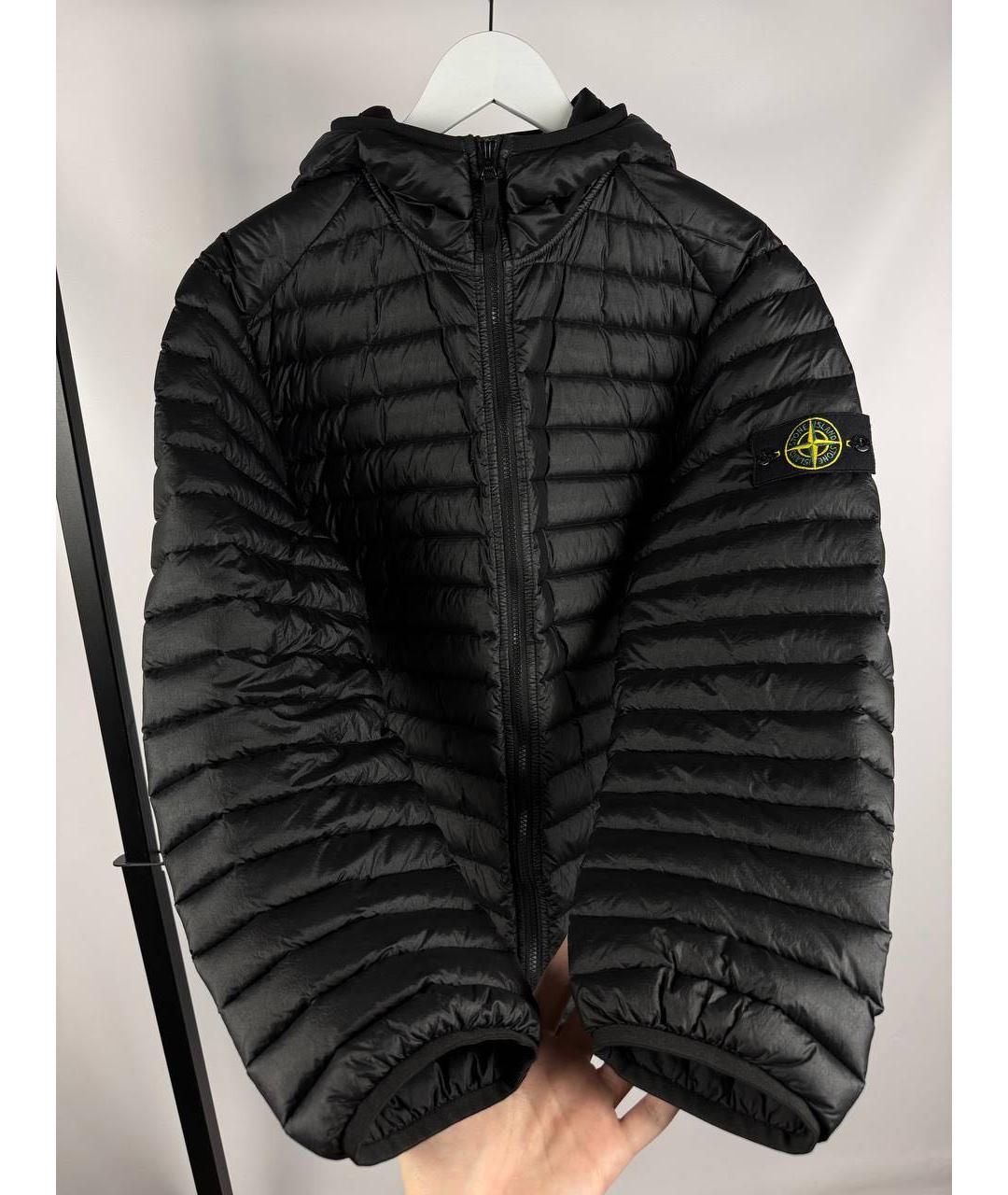 STONE ISLAND Черный пуховик, фото 4