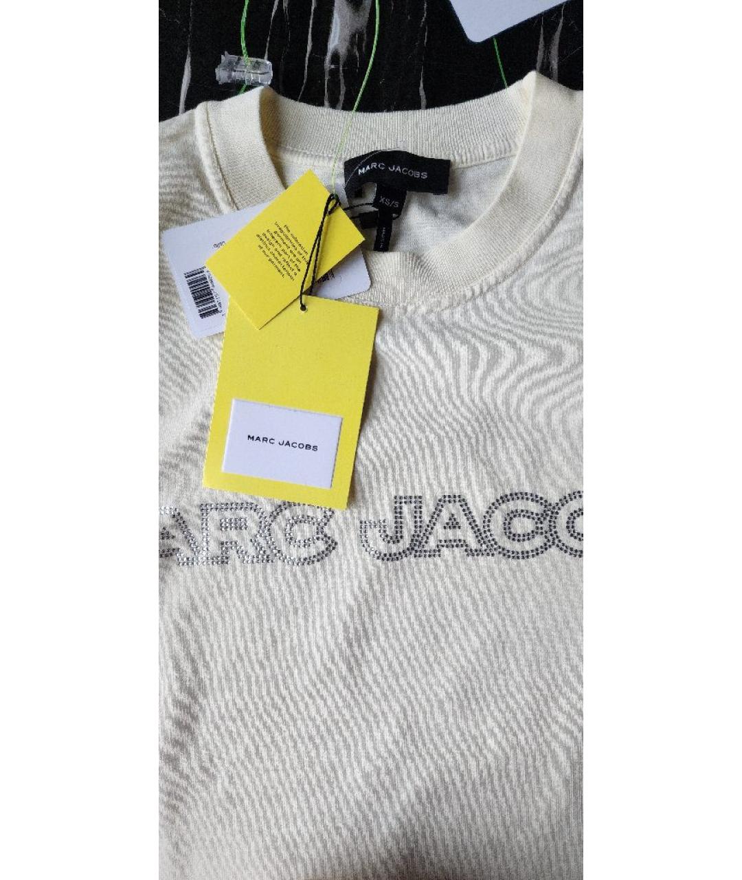 MARC JACOBS Бежевая хлопковая футболка, фото 3