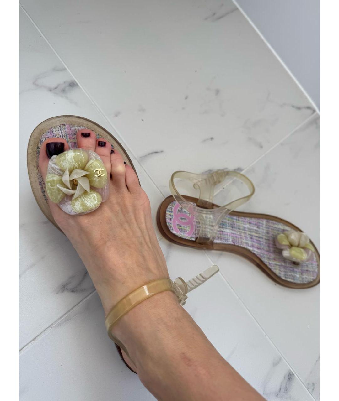 CHANEL Резиновые сандалии, фото 8