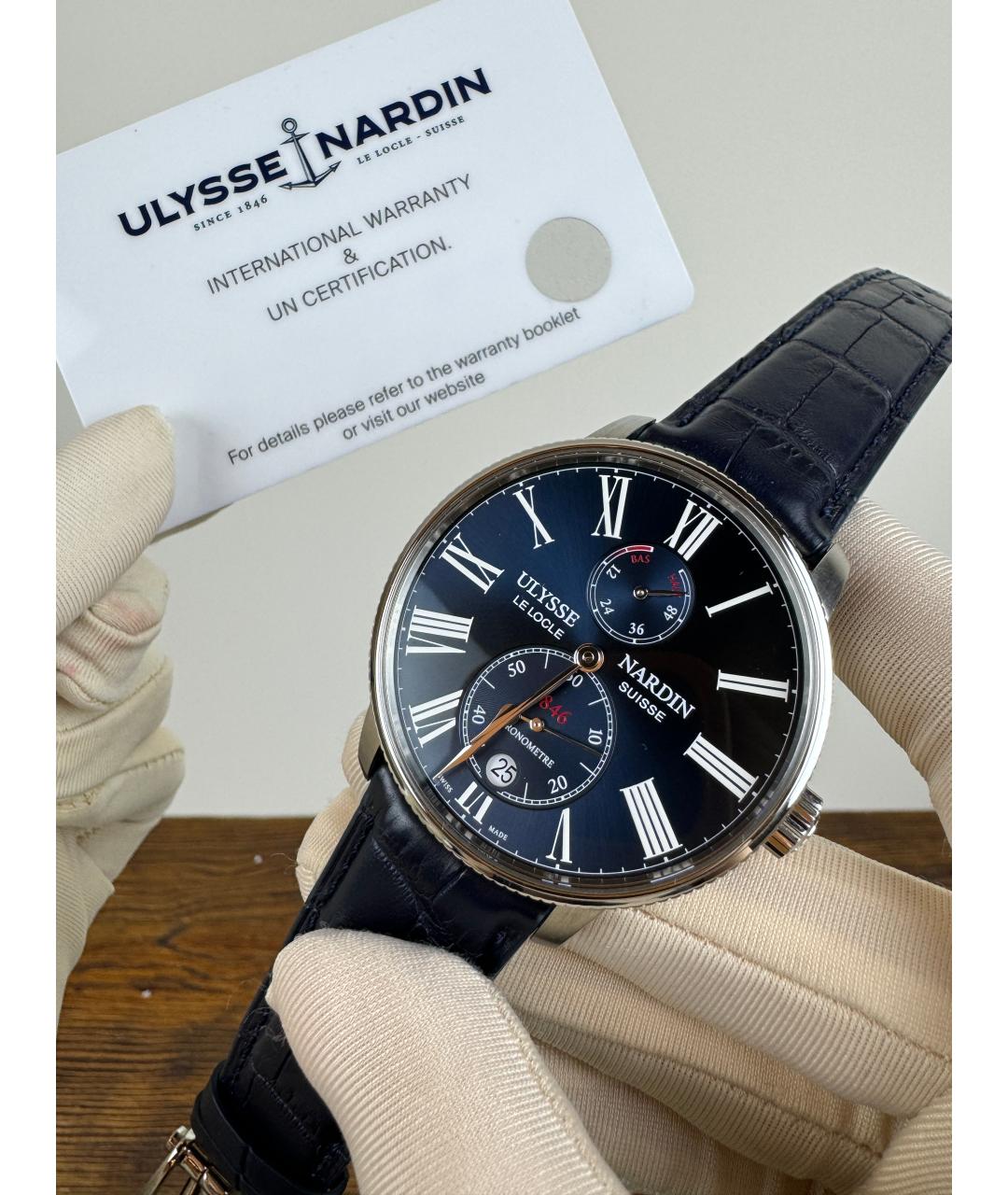 Ulysse Nardin Темно-синие часы, фото 7