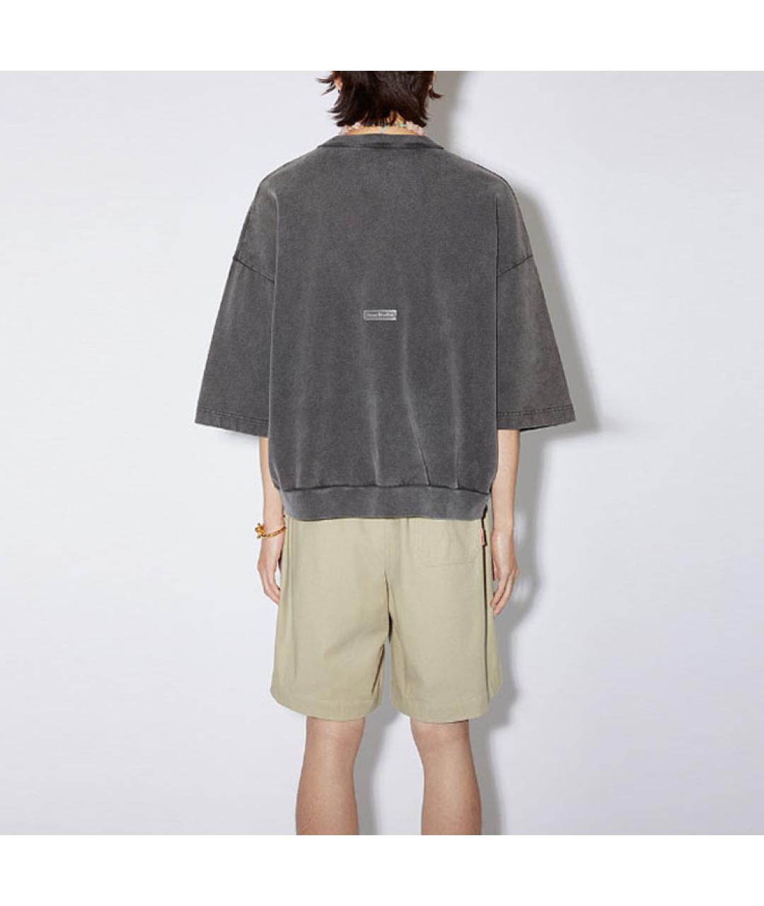 ACNE STUDIOS Черная хлопковая футболка, фото 3