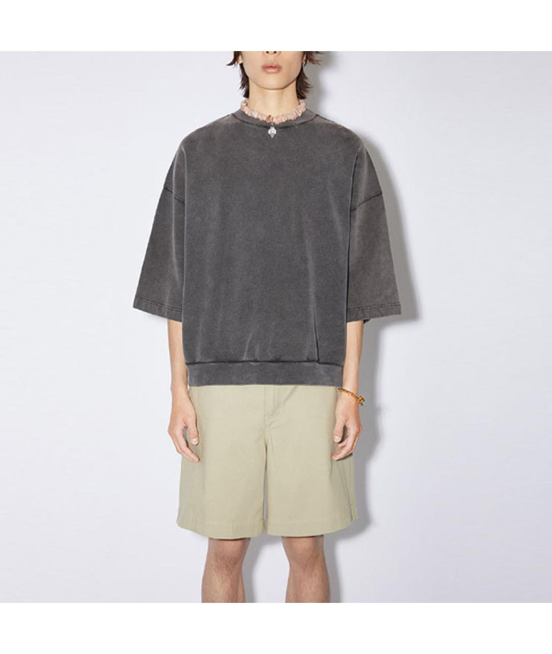 ACNE STUDIOS Черная хлопковая футболка, фото 2