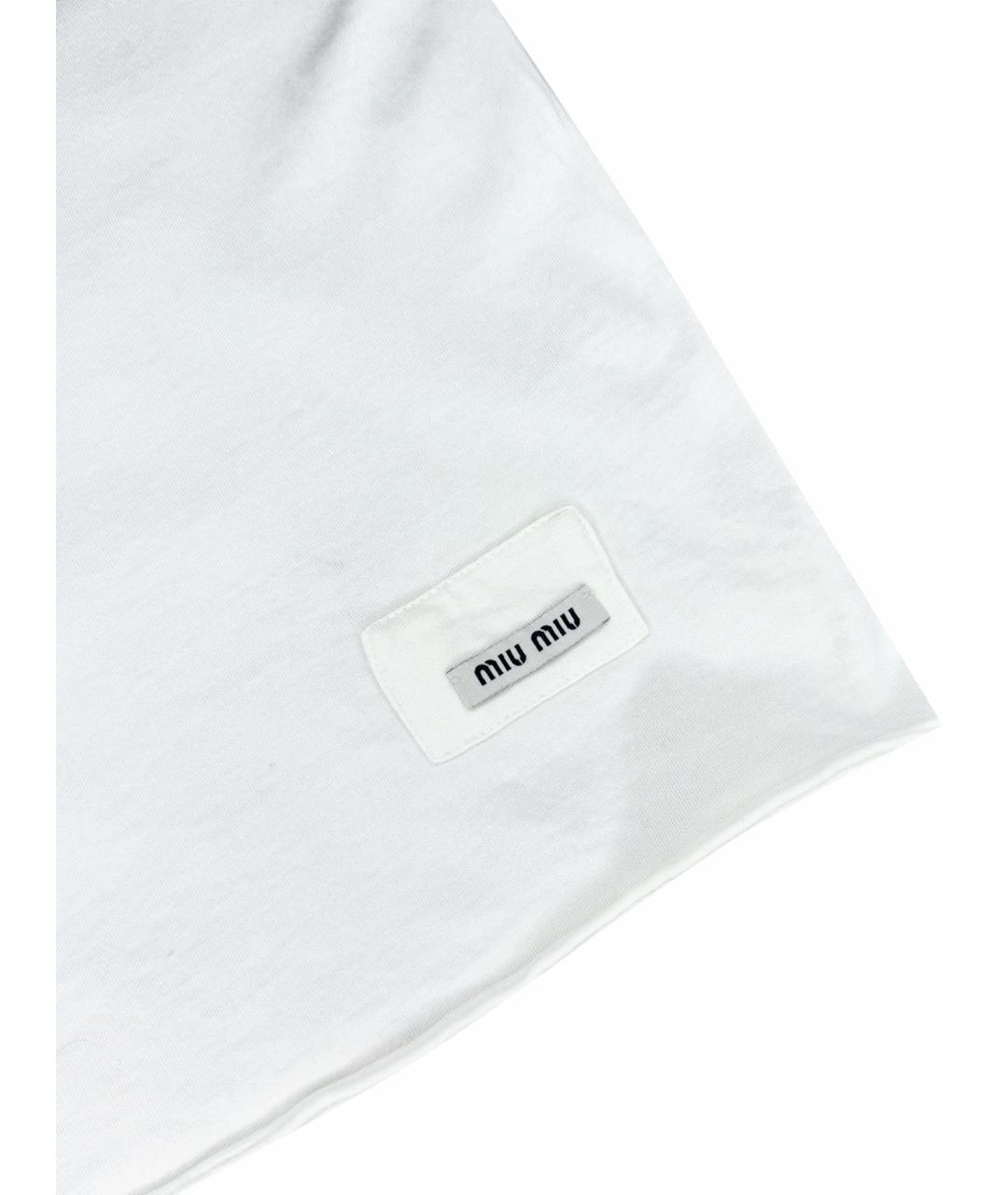 MIU MIU Белая футболка, фото 12