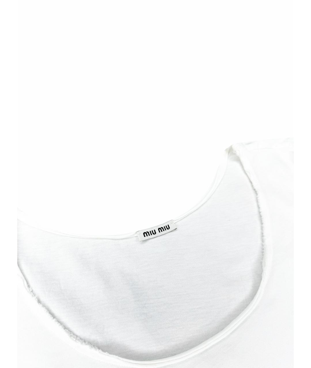 MIU MIU Белая футболка, фото 11