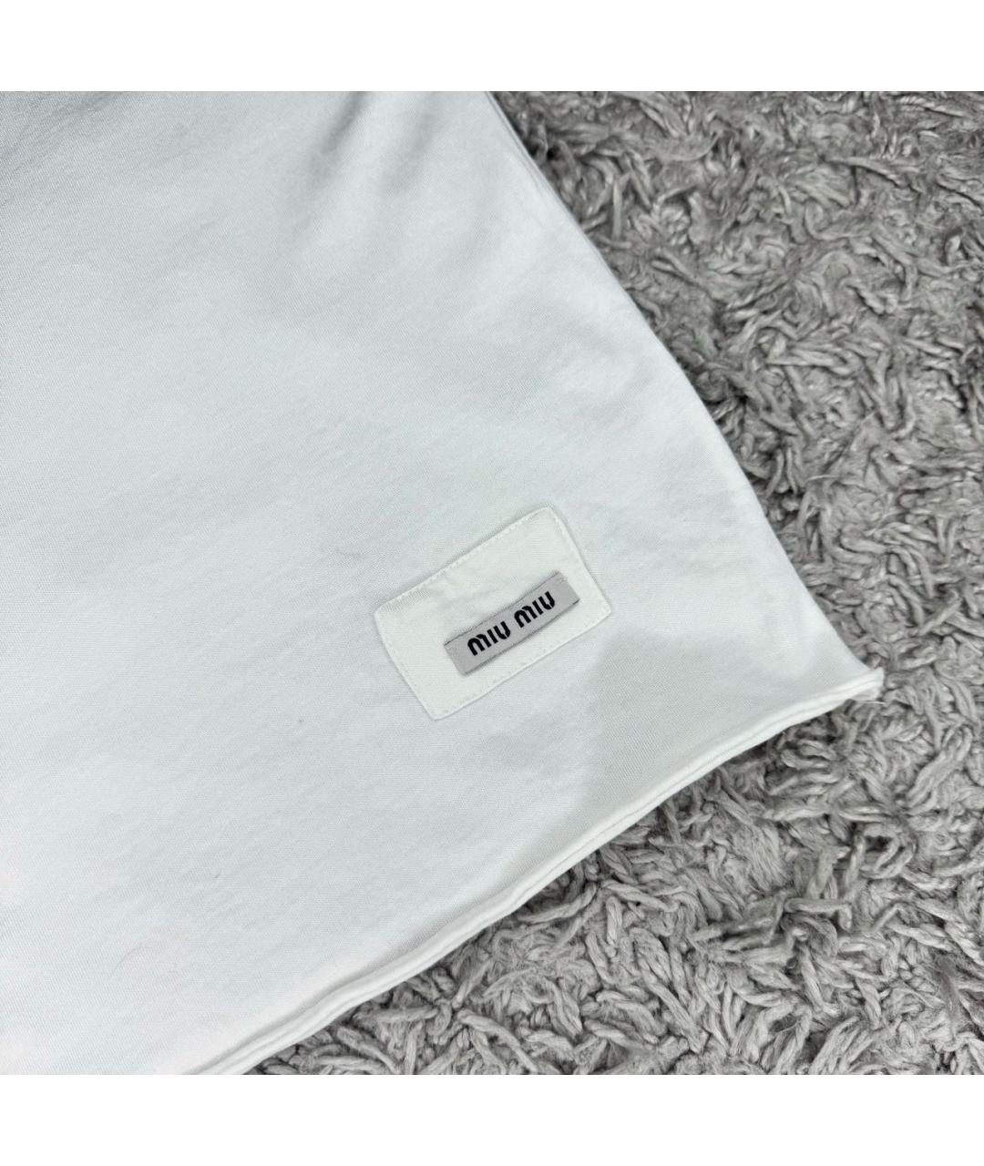 MIU MIU Белая футболка, фото 2