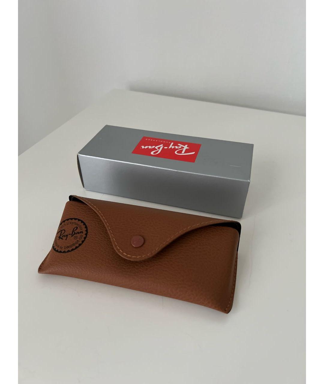 RAY BAN Зеленые металлические солнцезащитные очки, фото 4