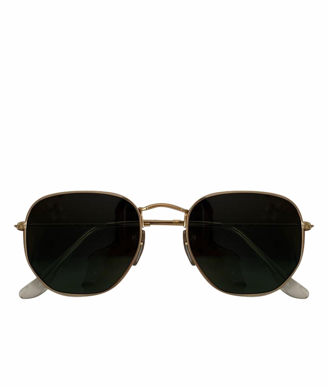 RAY BAN Зеленые металлические солнцезащитные очки, фото 1