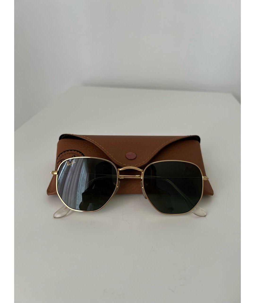 RAY BAN Зеленые металлические солнцезащитные очки, фото 9