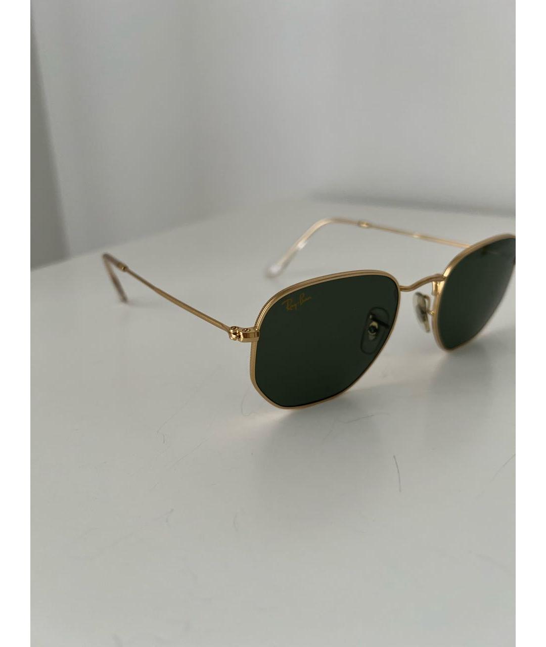 RAY BAN Зеленые металлические солнцезащитные очки, фото 3