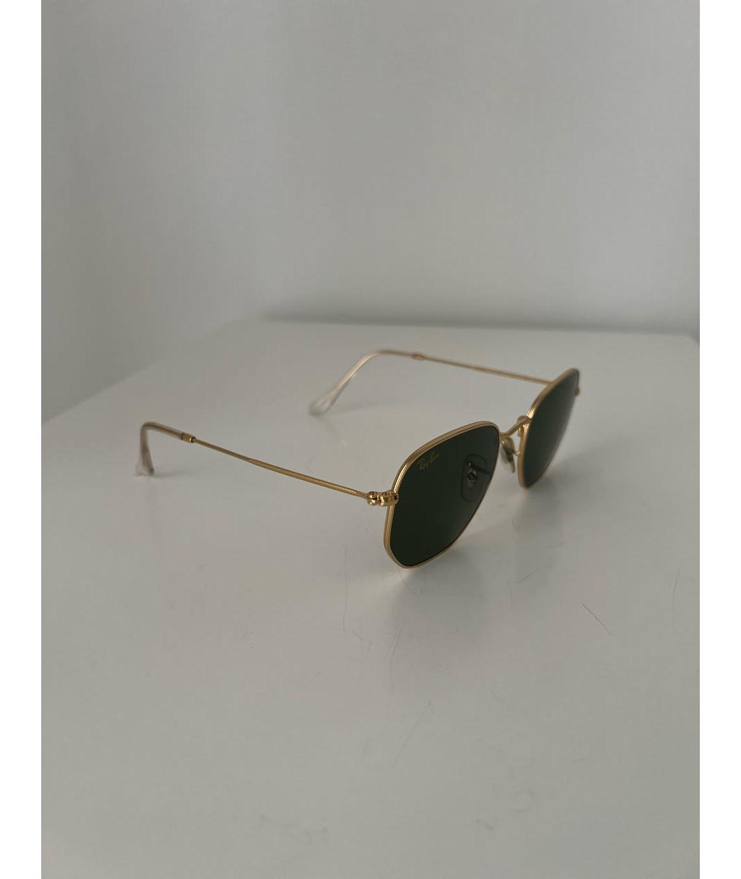 RAY BAN Зеленые металлические солнцезащитные очки, фото 2