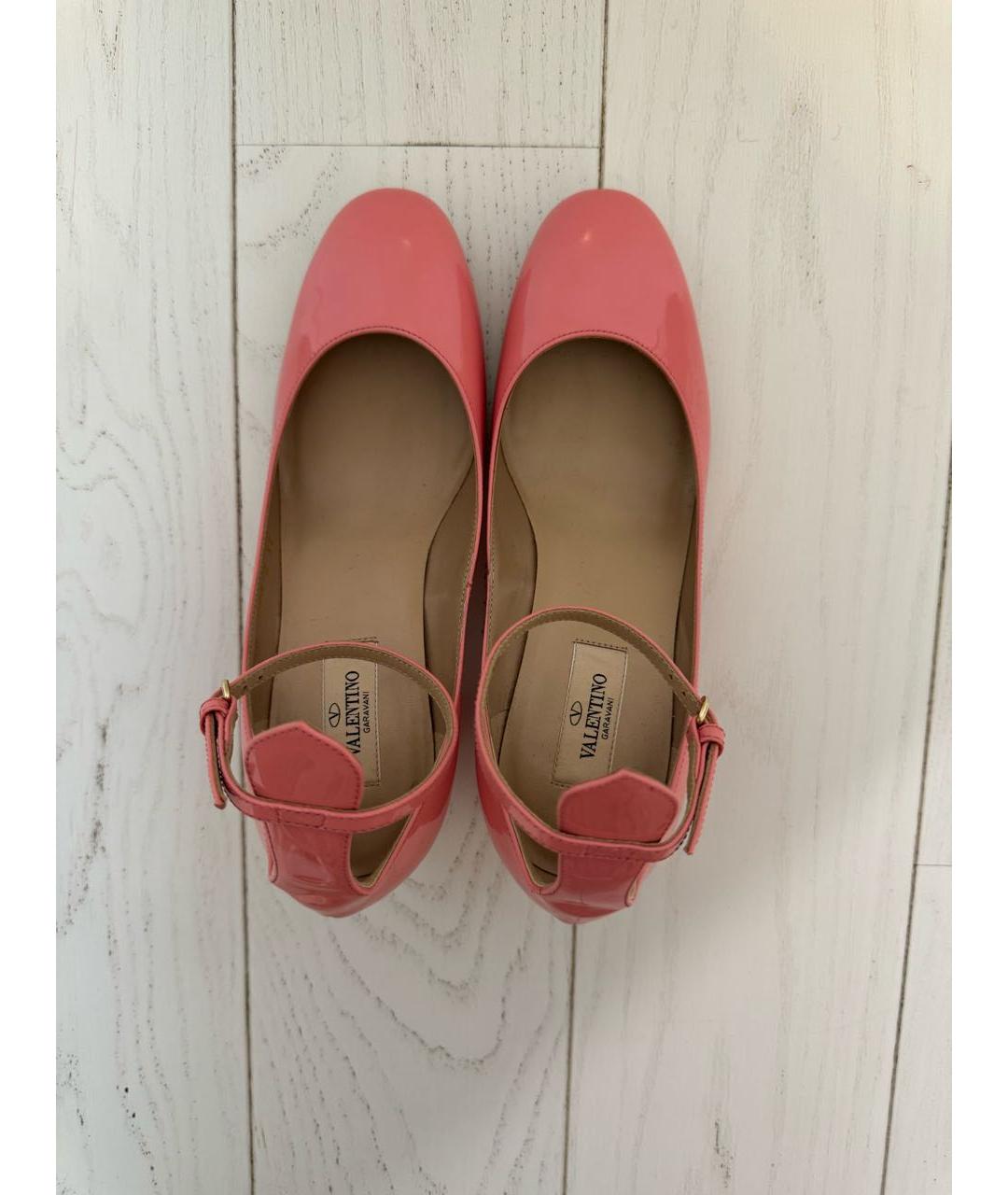 VALENTINO Розовые кожаные туфли, фото 3