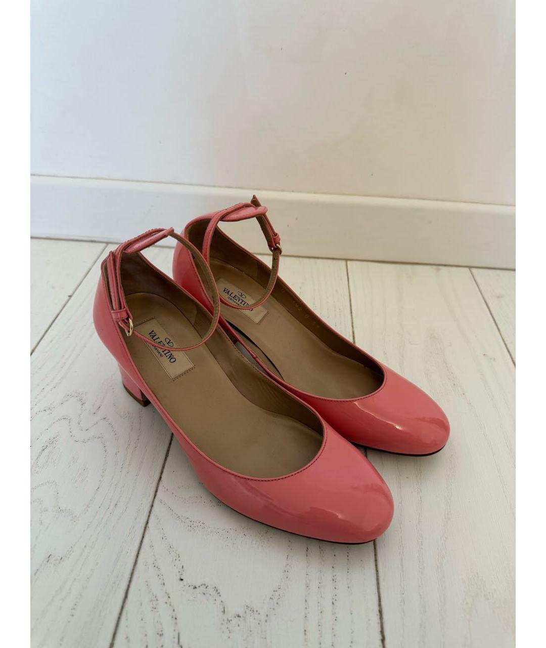 VALENTINO Розовые кожаные туфли, фото 6