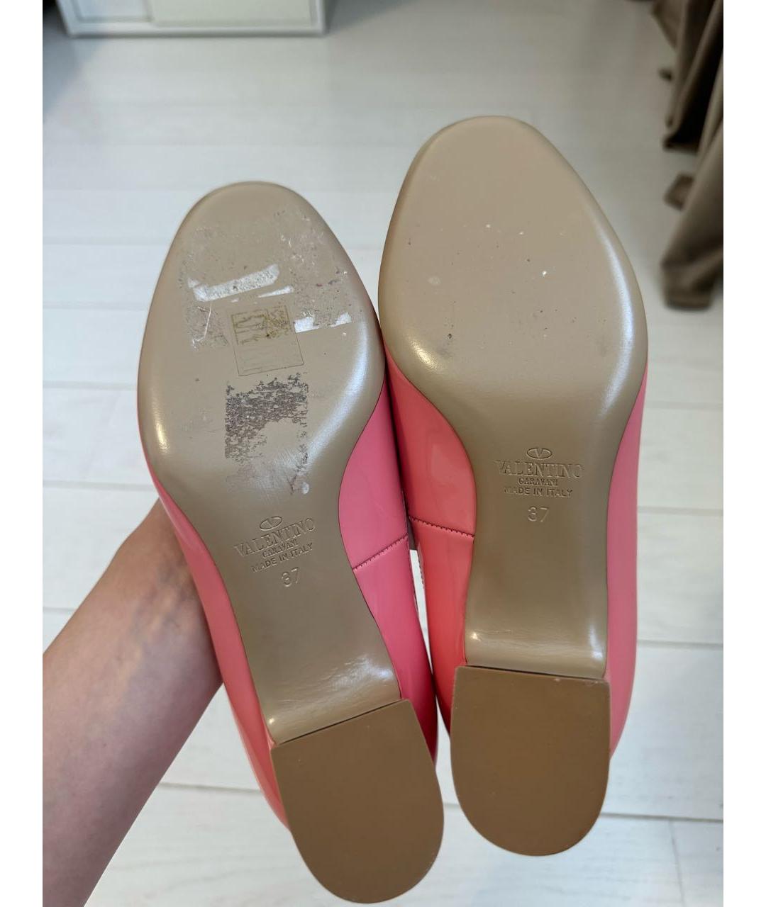 VALENTINO Розовые кожаные туфли, фото 5