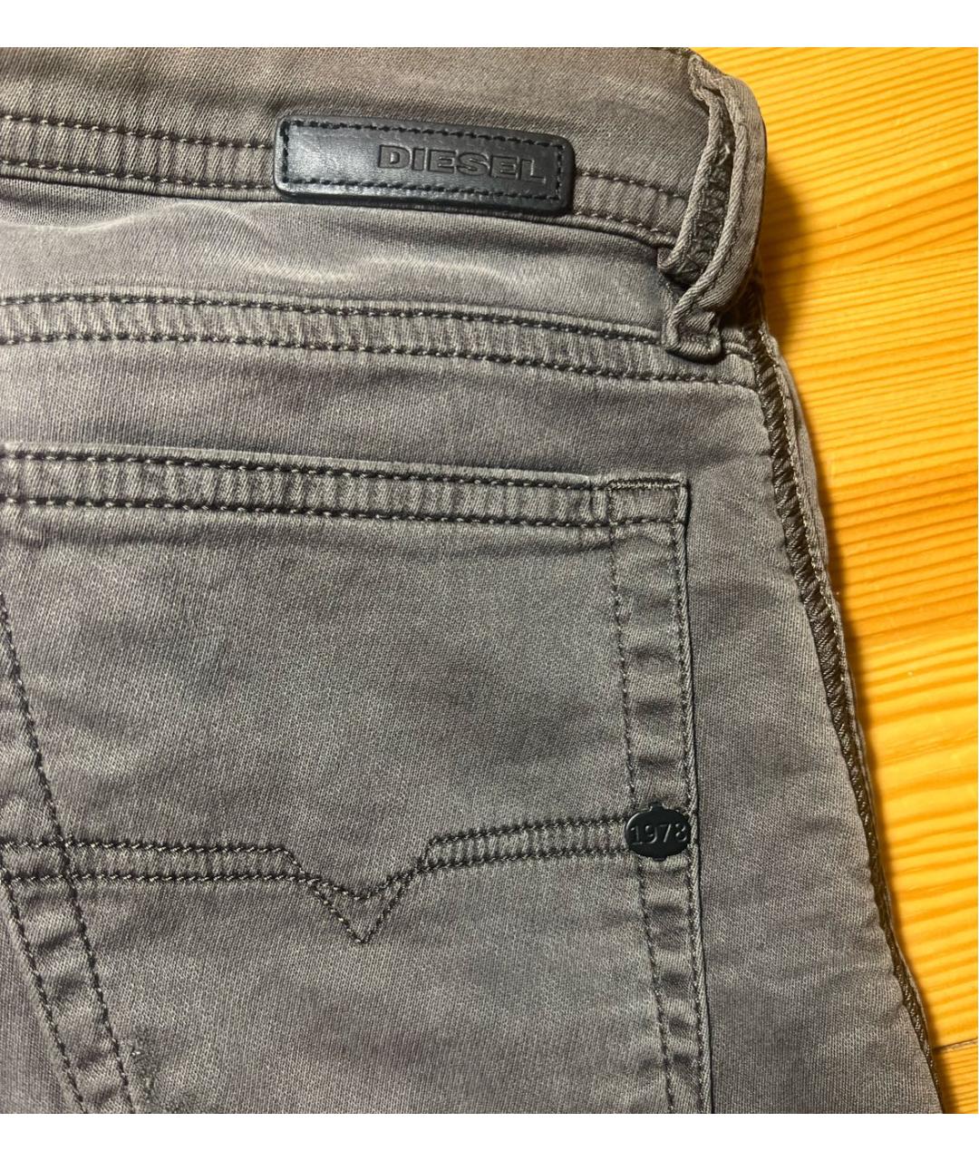 DIESEL Антрацитовые хлопковые джинсы слим, фото 3