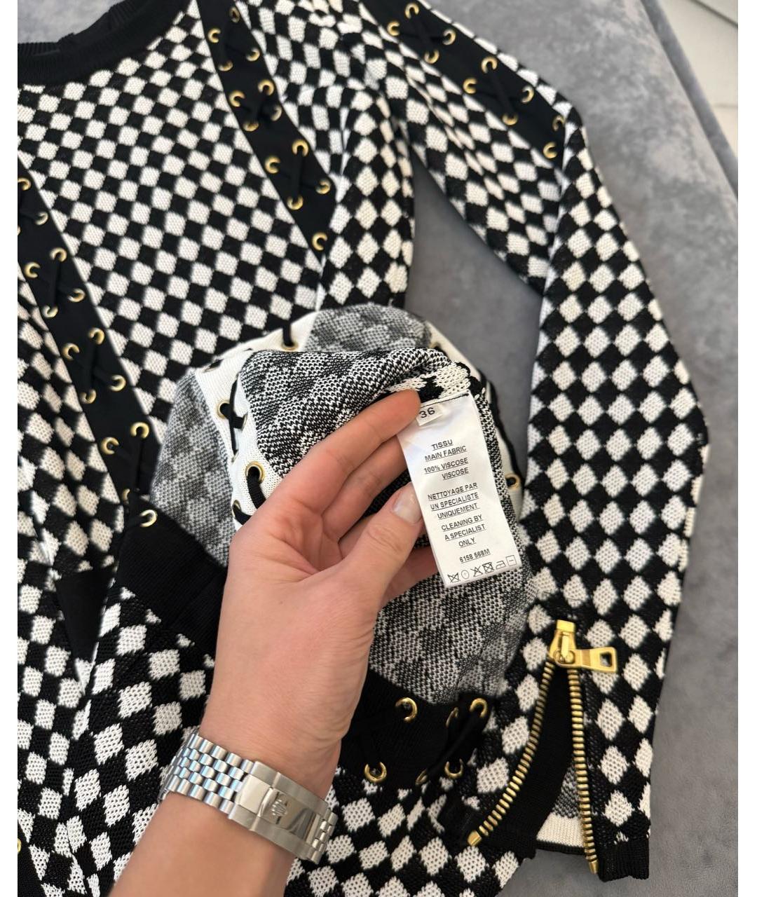 BALMAIN Черное повседневное платье, фото 3