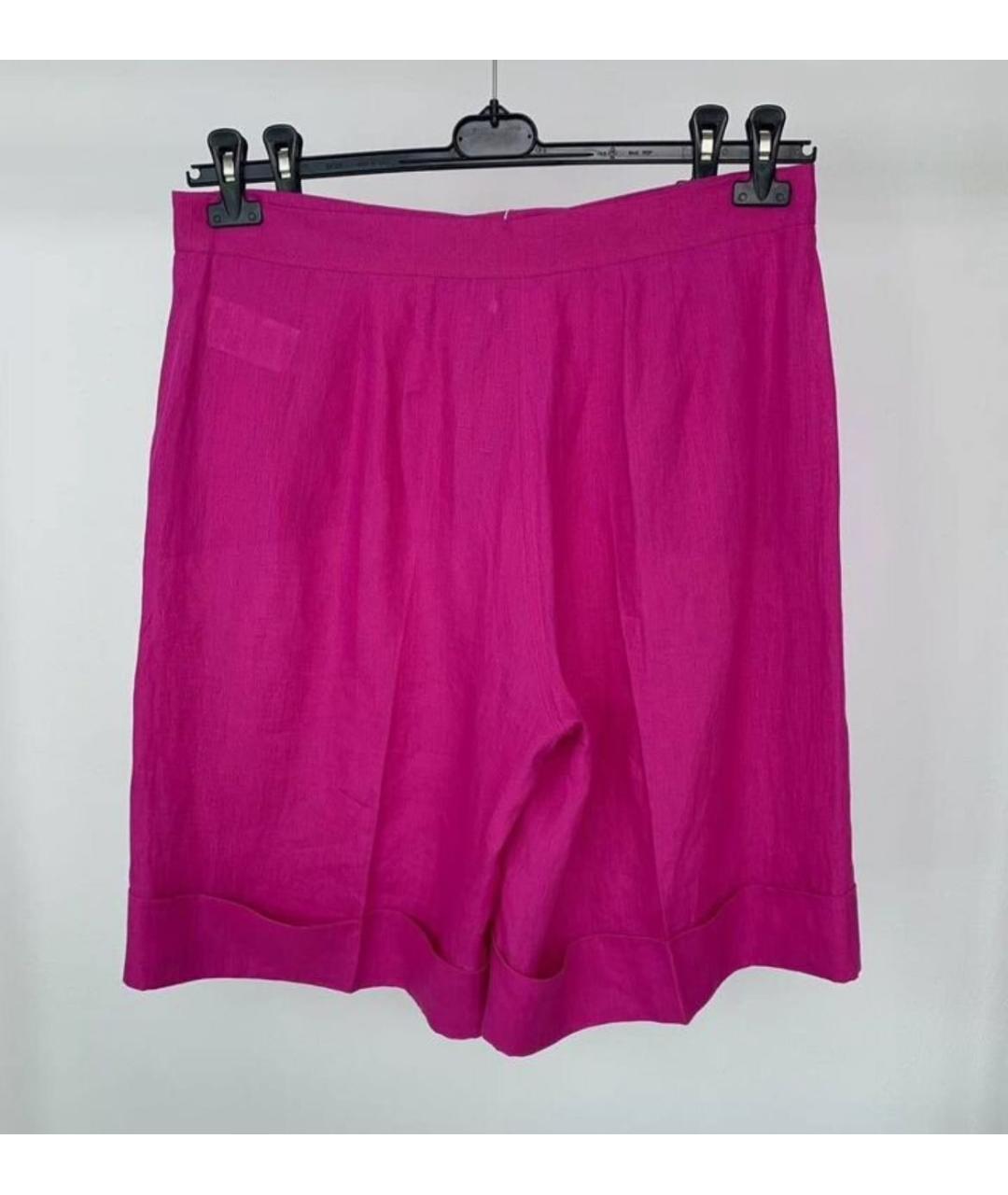 MAX MARA Фуксия льняные шорты, фото 2