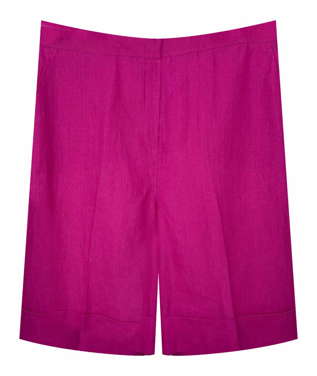 MAX MARA Фуксия льняные шорты, фото 1
