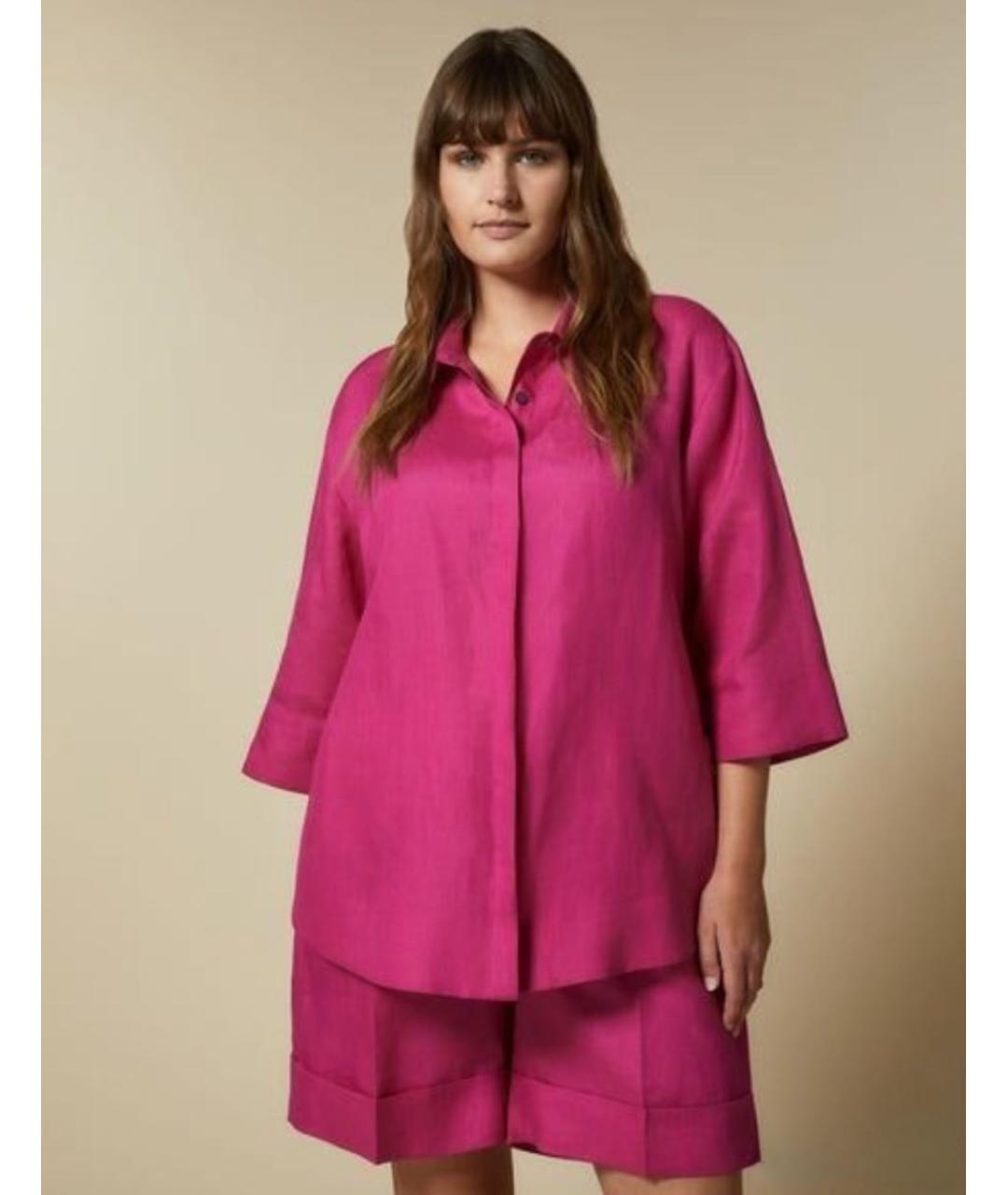 MAX MARA Фуксия льняные шорты, фото 6