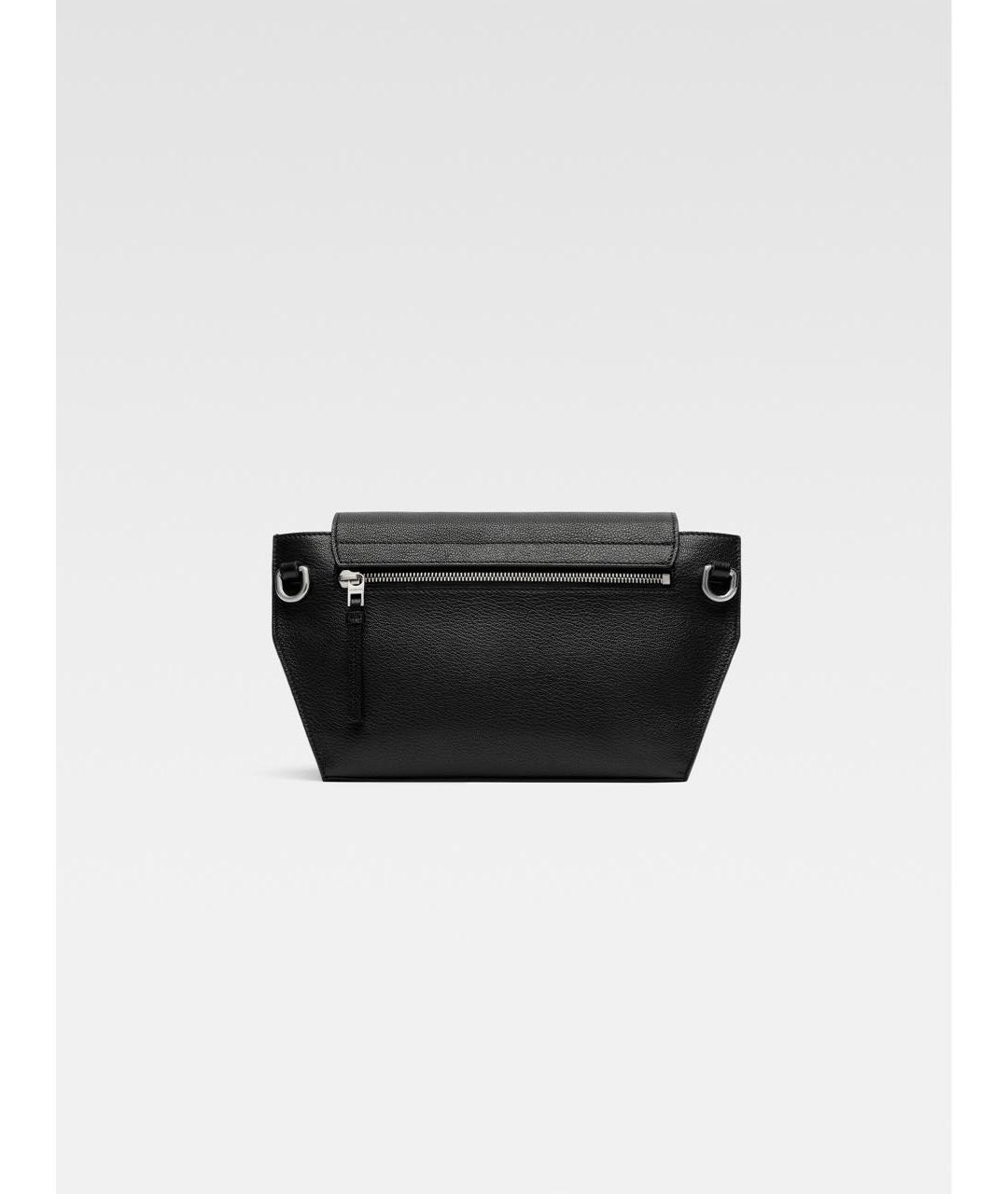 JACQUEMUS Черная кожаная сумка через плечо, фото 4