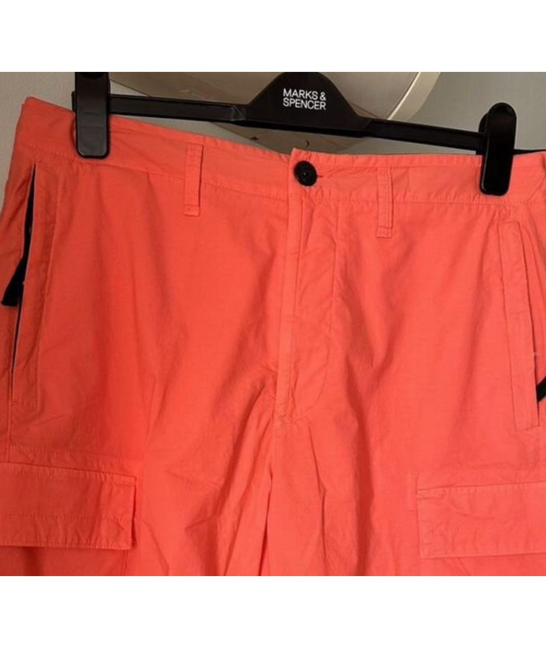 STONE ISLAND Коралловые хлопковые шорты, фото 3