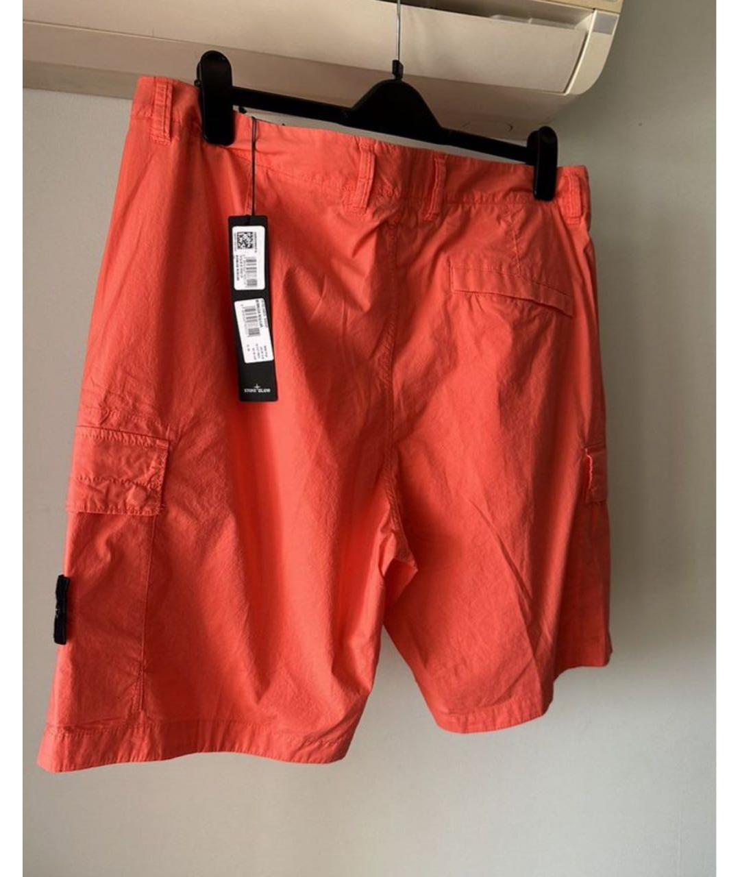 STONE ISLAND Коралловые хлопковые шорты, фото 2