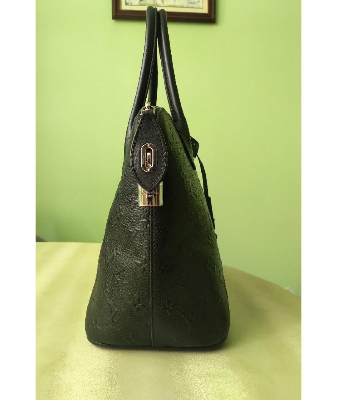 LOUIS VUITTON Черная кожаная сумка тоут, фото 3