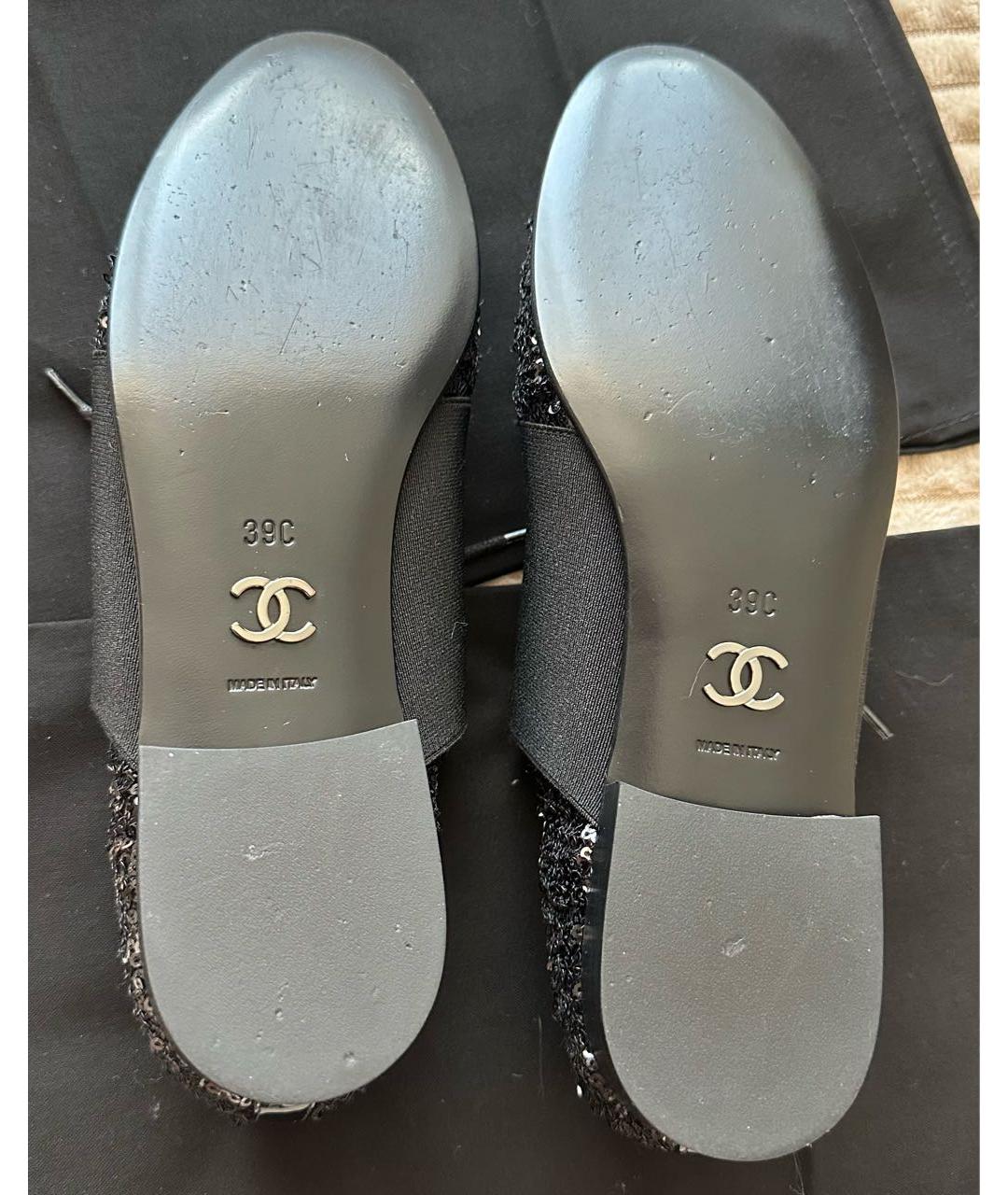 CHANEL Черные брогги и оксфорды из лакированной кожи, фото 3